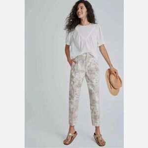 Anthropologie Linen Blend Frannie Tapered Pants Size 28 New